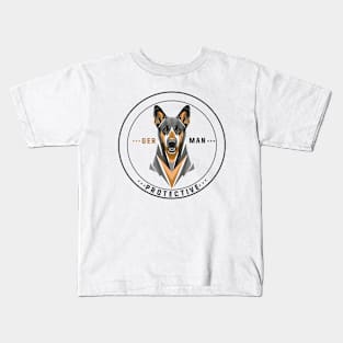 geometric dog | German Shephard Kids T-Shirt